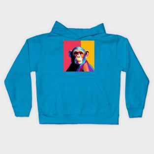 Chimpanzee Pop Art Kids Hoodie